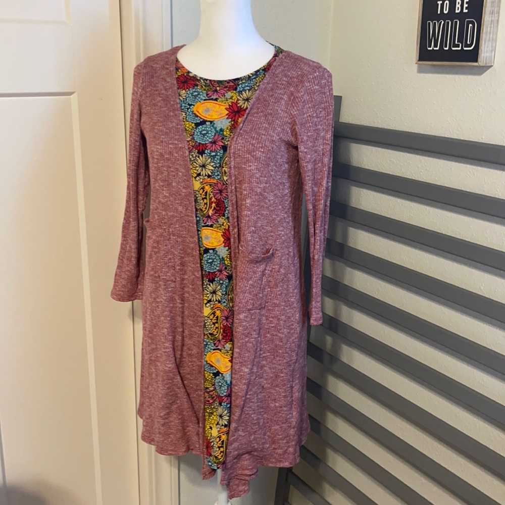 Lularoe burgundy cardigan